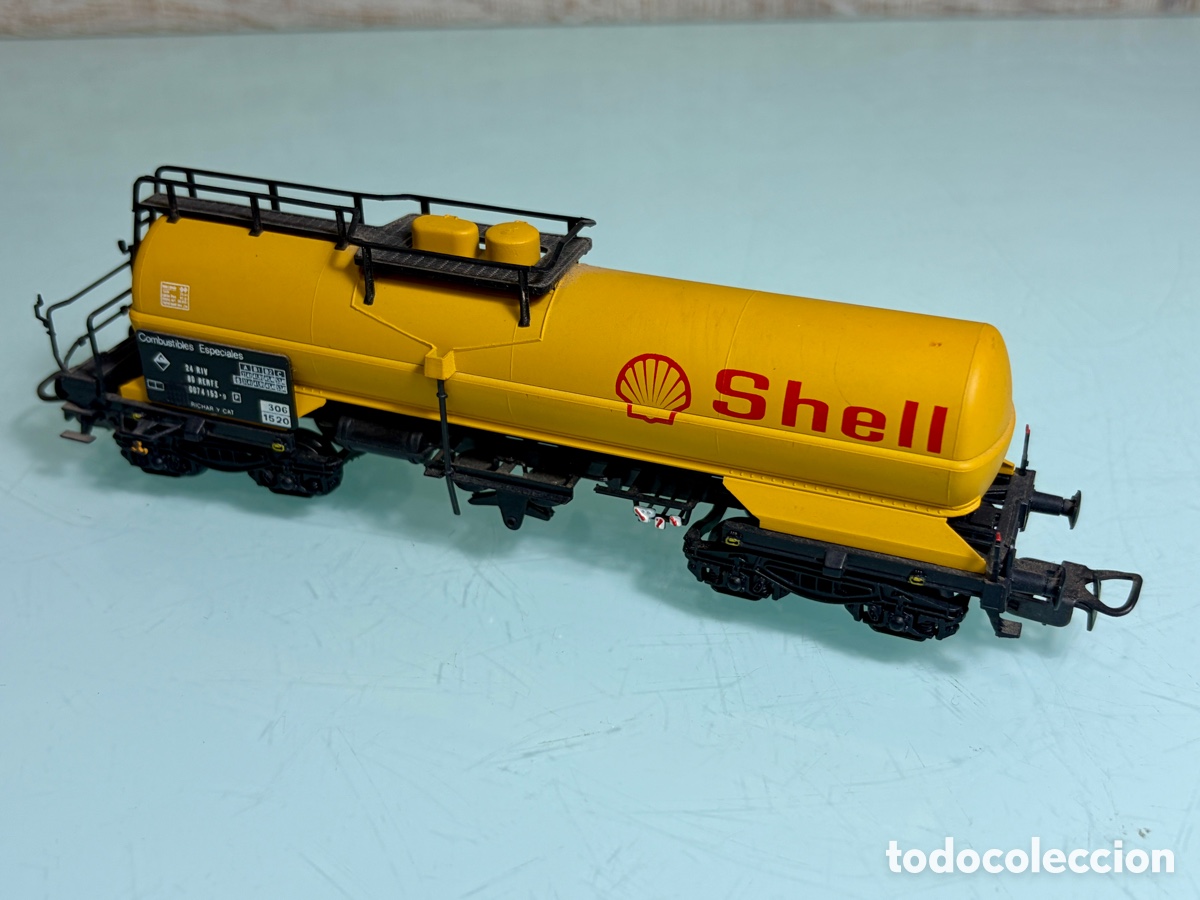 Trenes escala: Vag&oacute;n cisterna Shell Electrotren 5424 H0 RENFE | tren y ferrocarril