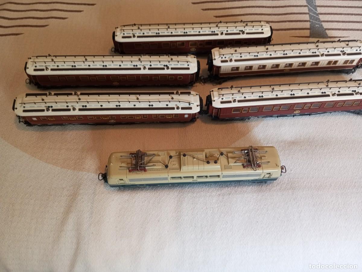 Trenes escala: tren de la E.HO analogico en perfecto estado locomotora y 5vagones