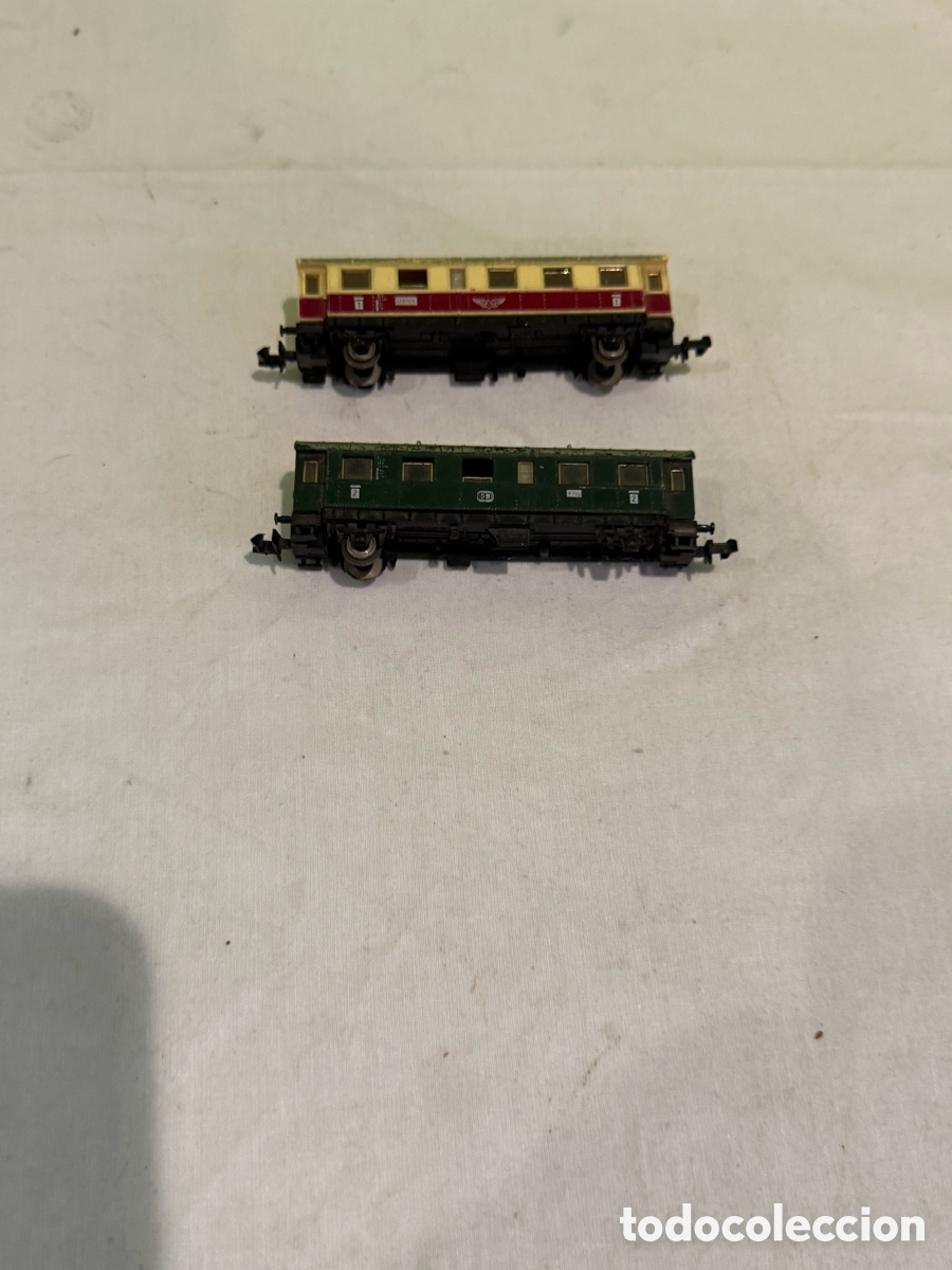 Trenes escala: Lote 2 vagones IBERTREN vintage &ndash; tren el&eacute;ctrico miniatura &ndash; a&ntilde;os 70&ndash;80
