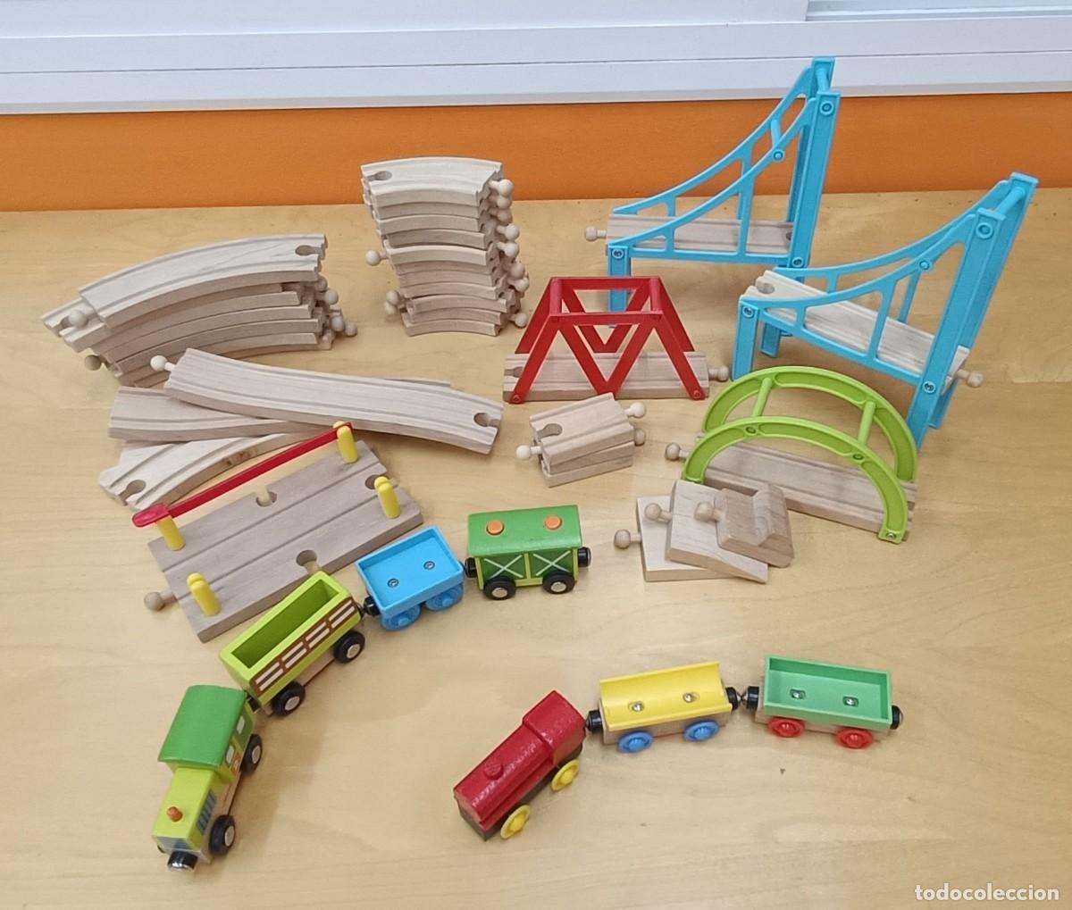 Trenes escala: PRECIOSO TREN DE MADERA - JUGUETE INFANTIL