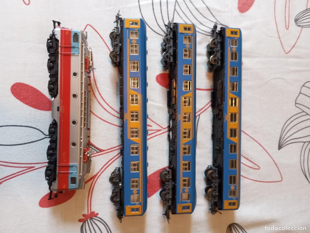 Trenes escala: tren con vagones MIL RAYAS y locomotora a determinar puede ser diferente a la de las fotos