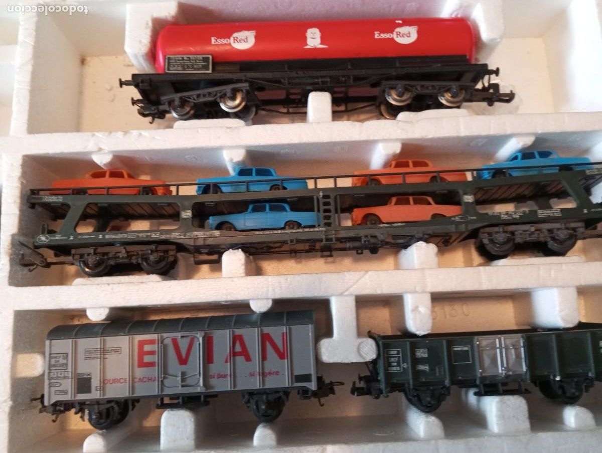 Trenes escala: caja de tren electrico de la E HO 1.87 analogico completa y en buen estado