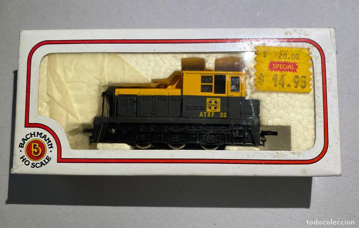 Trenes escala: Locomotora de maniobras, marca BACHMANN. Modelo Plymouth, escala HO l&iacute;nea Santa Fe.
