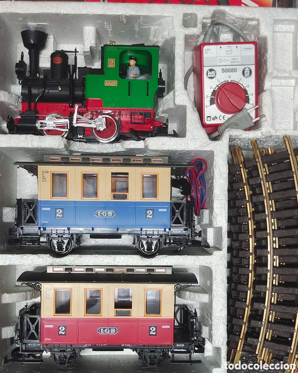 Trenes escala: Tren LG en su embalaje original,muy poco usado siempre en interior