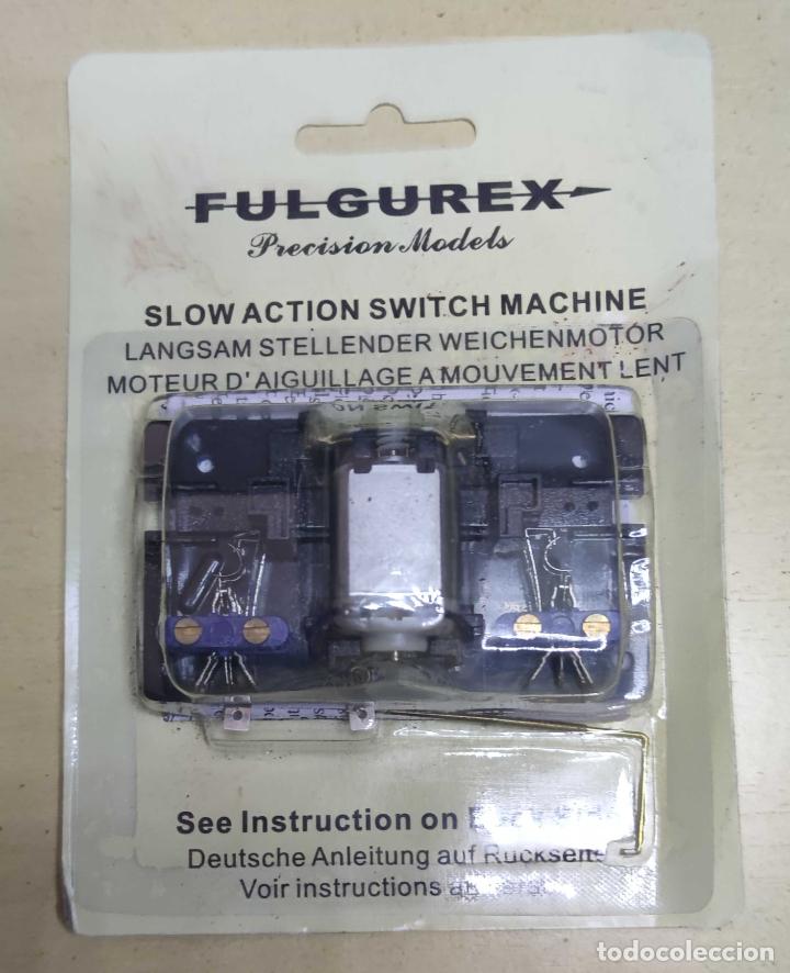 Trenes escala: MOTOR PARA DESVIOS CON INTERRUPTORES INCLUIDO FULGUREX