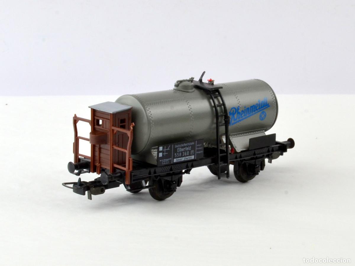 Trenes escala: Sachsenmodelle Escala H0 CC Vag&oacute;n Cisterna con Garita de Guardafrenos &rdquo;Rheinmetall&rdquo;, sin Caja