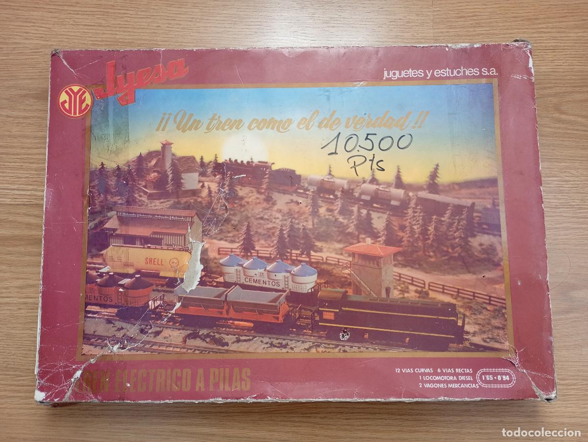 Trenes escala: CAJA CON TREN JYESA, UN TREN COMO EL DE VERDAD - FABRICADO EN ESPA&Ntilde;A - TRENES EL&Eacute;CTRICOS A PILAS.