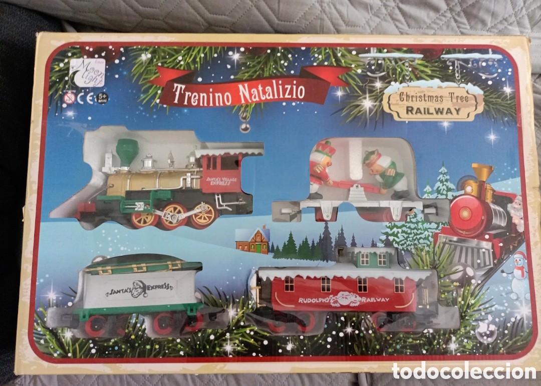 Trenes escala: Tren el&eacute;ctrico navide&ntilde;o