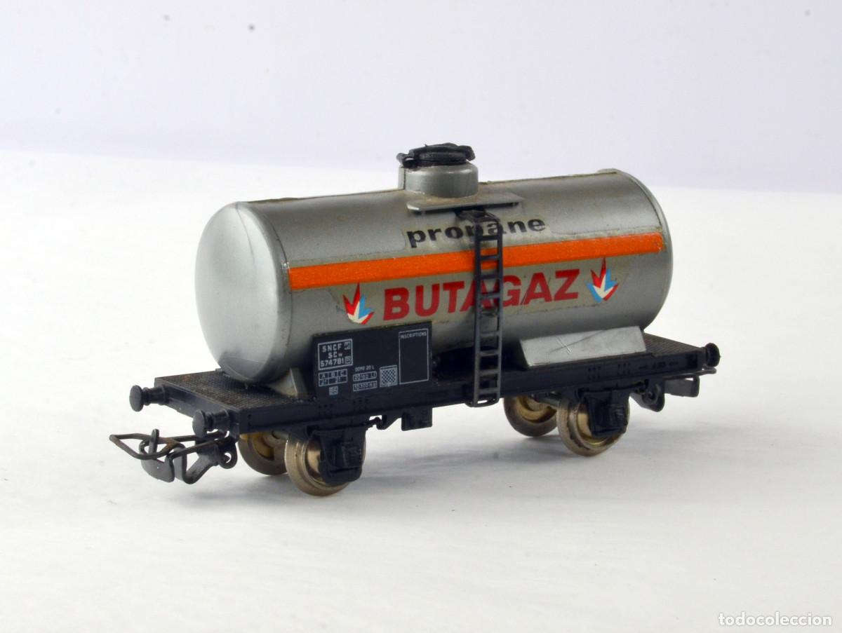 Trenes escala: Jouef Escala H0 6370 Vag&oacute;n Cisterna Butagaz con Caja