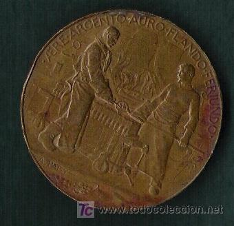 Trofeos y medallas: AERE ARGENTO AURO FLANDO FERIUNDO   1900 - Foto 1