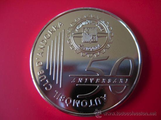 Trofeos y medallas: MONEDA CONMEMORATIVA 50 A&Ntilde;OS A.C.A. - Foto 1