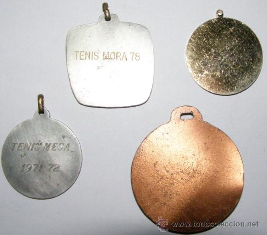 Trofeos y medallas: Lote de 4 medallas de tenis de mesa. - Foto 2