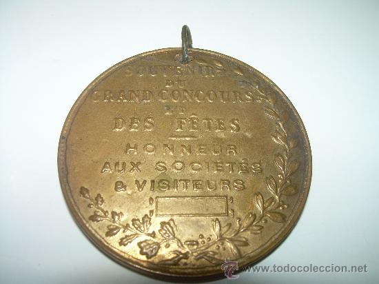 Trofeos y medallas: ANTIGUA MEDALLA DE LATON - Foto 3