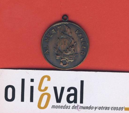 Trofeos y medallas: MEDALLA-BRONCE-AL MERIT FALLER-FALLA S-VALENCIA-30 mm - Foto 1
