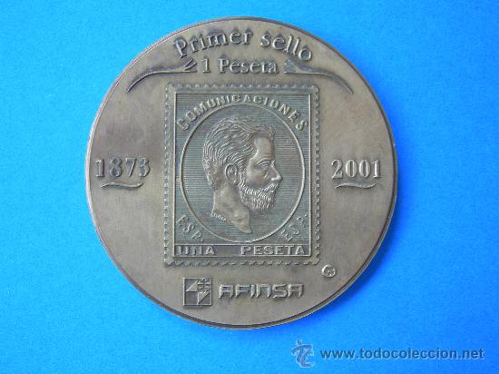 Trofeos y medallas: MEDALLA PRIMER SELLO AFINSA - Foto 1