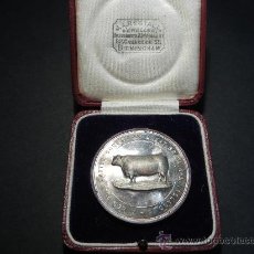 Trofeos y medallas: MEDALLA DE LA SOCIEDAD GANADERA RED POLL. DE PLATA. 1929. DE GRAN BRETAÑA E IRLANDA.. Lote 31917991