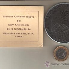 Trofeos y medallas: PRECIOSA MEDALLA DEL 25 ANIVERSARIO DE LA FUNDACION ESPAÑOLA DEL ZINC VER FOTOS. Lote 34507254