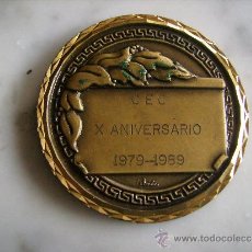 Trofeos y medallas: MEDALLA,X ANIVERSARIO DEL CLUB D'ESCARABATS DE CATALUNYA ( CEC ) DIAMETRO 6,1 CM.DISEÑO,CEBRIAN