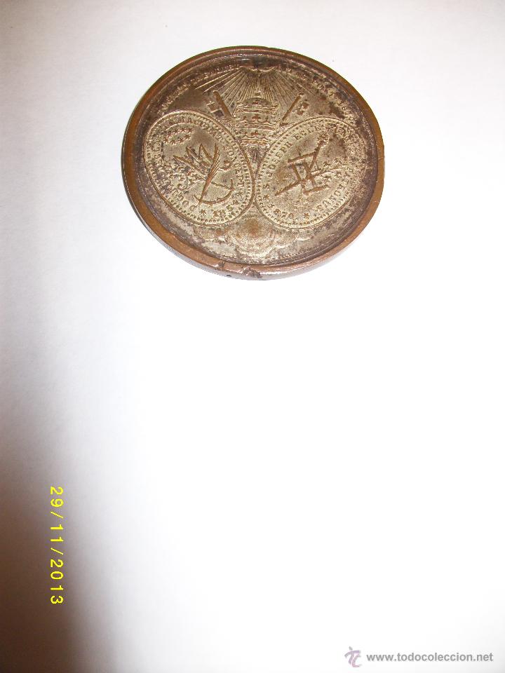 Trofeos y medallas: PIVS IX PONT MAX -MEDALLA -A&Ntilde;O 1870. - Foto 1