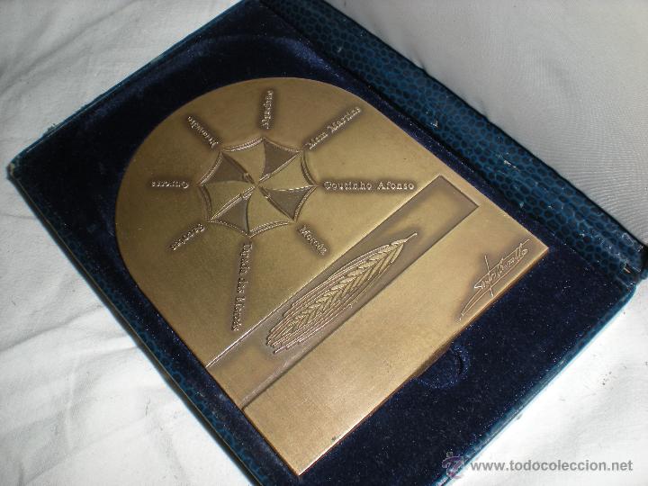Trofeos y medallas: PLACA  DE BRONCE EXTRANJERA EN ESTUCHE - Foto 5