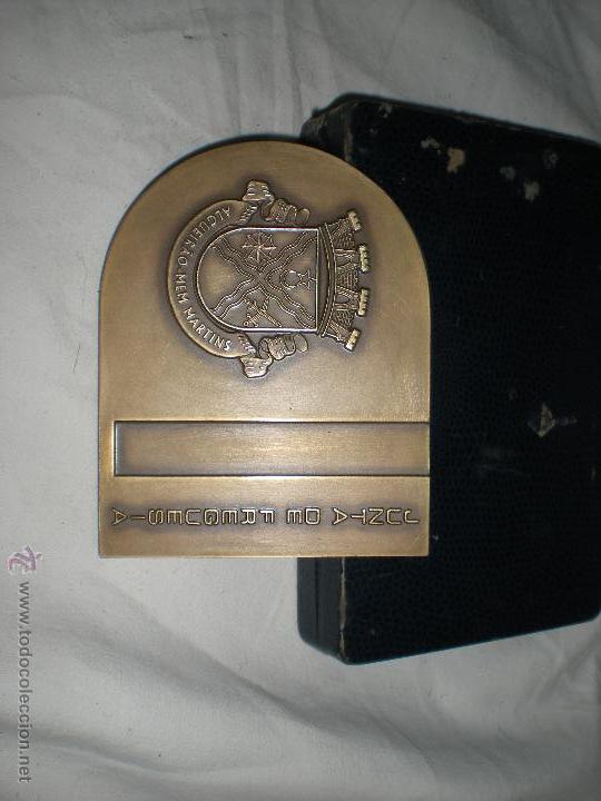 Trofeos y medallas: PLACA  DE BRONCE EXTRANJERA EN ESTUCHE - Foto 9