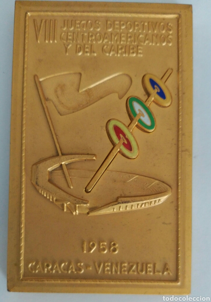 Trofeos y medallas: MEDALLA 1958 VIII JUEGOS DEPORTIVOS CENTROAMERICANOS Y CARIBE. EN ESA FECHA NO SE REALIZÓ. VENEZUELA - Foto 2 - 88890519
