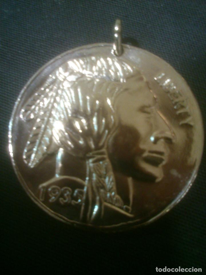 Trofeos y medallas: Indio y bufalo. EE.UU. 1935 liberty five cents. - Foto 1