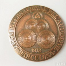 Trofeos y medallas: MEDALLA DEL SALON INTERNACIONAL DEL AUTOMOVIL - BARCELONA 72 - PUJOL 1972. Lote 210369608