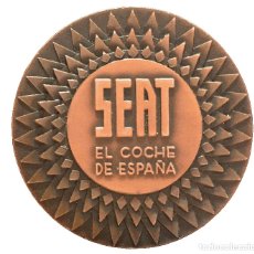 Trofeos y medallas: MEDALLA EN BRONCE SEAT COCHE UN MILLON 1969 EL COCHE DE ESPAÑA