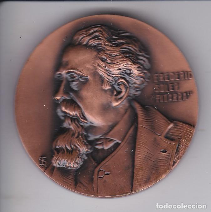 Trofeos y medallas: MEDALLA DE FREDERIC SOLER  - PITARRA DE 5 CM DE DIAMETRO (PUJOL) - Foto 1