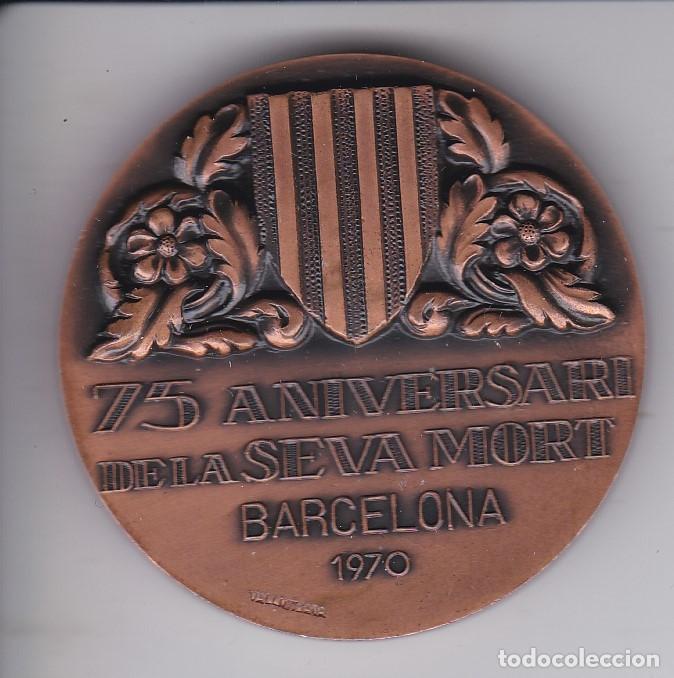 Trofeos y medallas: MEDALLA DE FREDERIC SOLER  - PITARRA DE 5 CM DE DIAMETRO (PUJOL) - Foto 2
