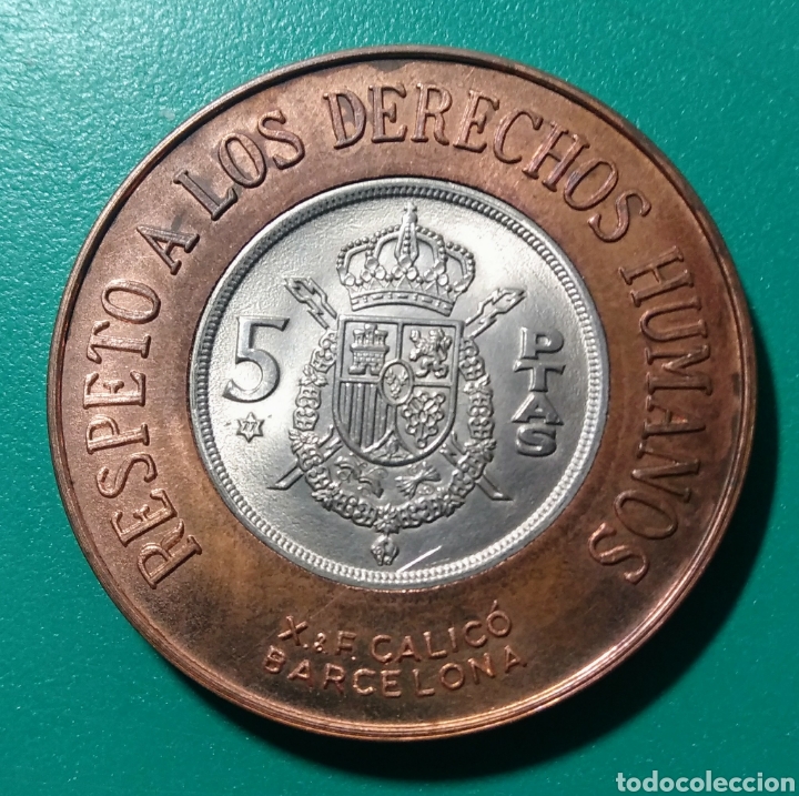 Trofeos y medallas: Medalla Reincorp.Derechos Humanos. 1977. - Foto 2