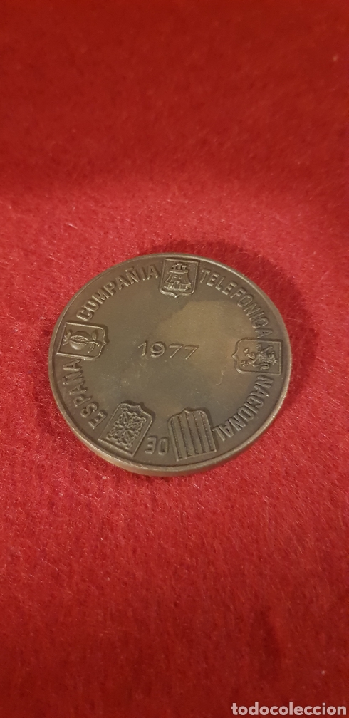 Trofeos y medallas: Medalla conmemorativa telef&oacute;nica 1977 - Foto 2