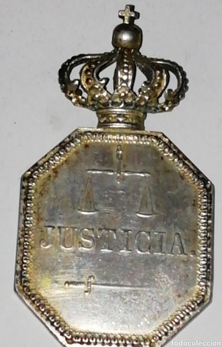Trofeos y medallas: Medalla de juez epoca Isabel II - Foto 2
