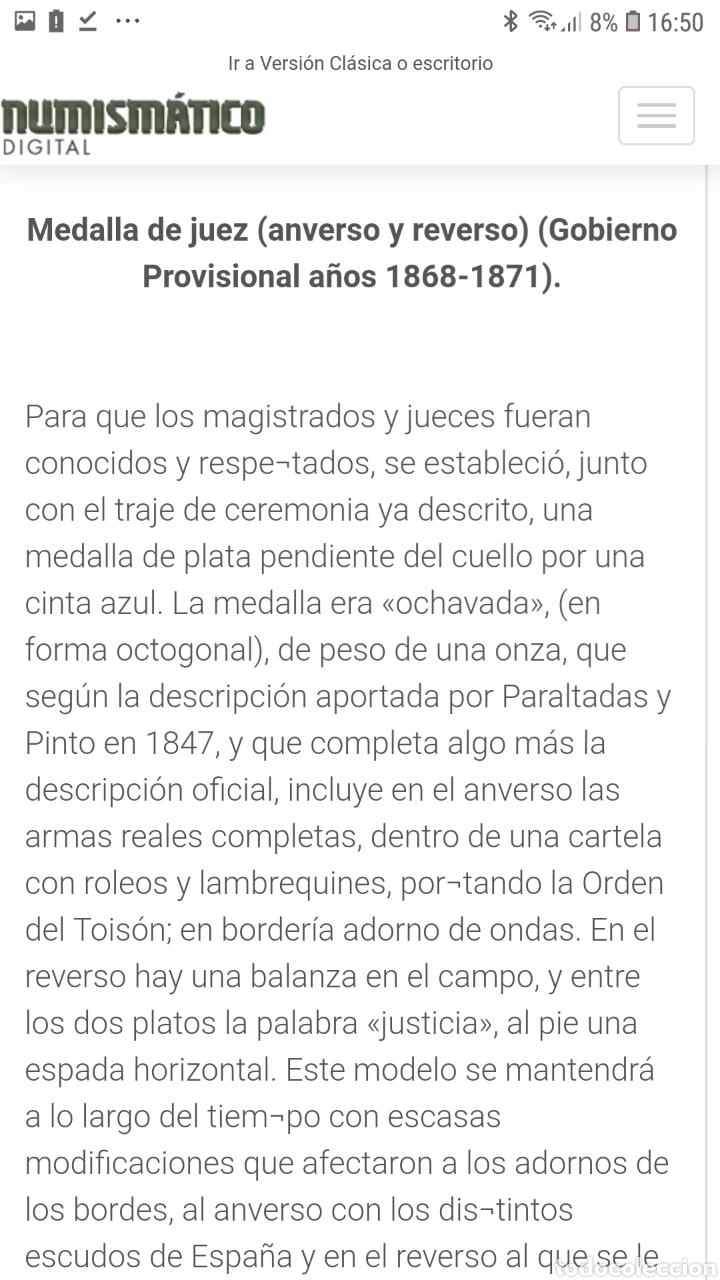 Trofeos y medallas: Medalla de juez epoca Isabel II - Foto 5