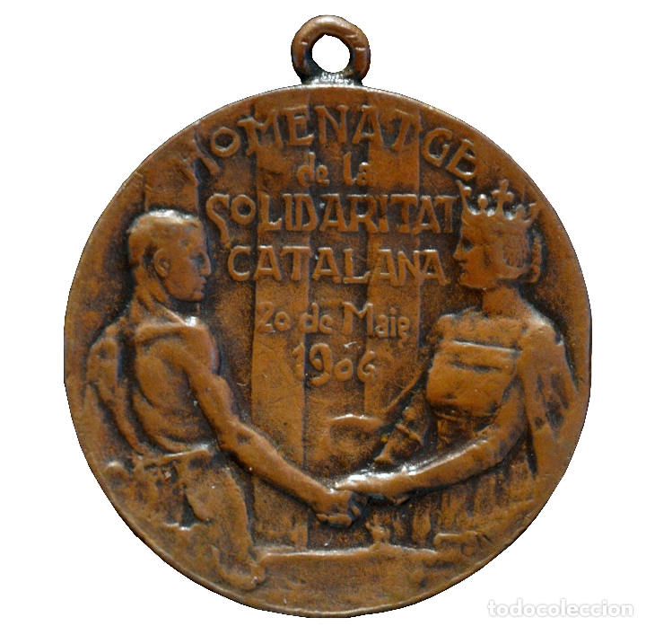Trofeos y medallas: MEDALLA SOLIDARITAT CATALANA 1906 - Foto 3