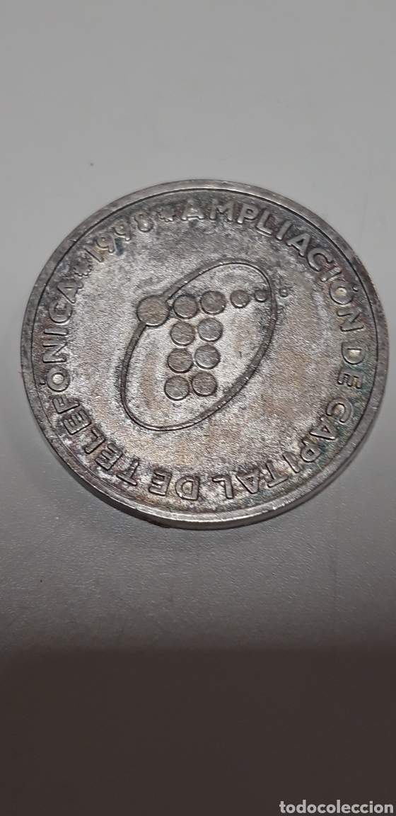 Trofeos y medallas: Moneda telef&oacute;nica 1998 ampliaci&oacute;n de capital - Foto 1