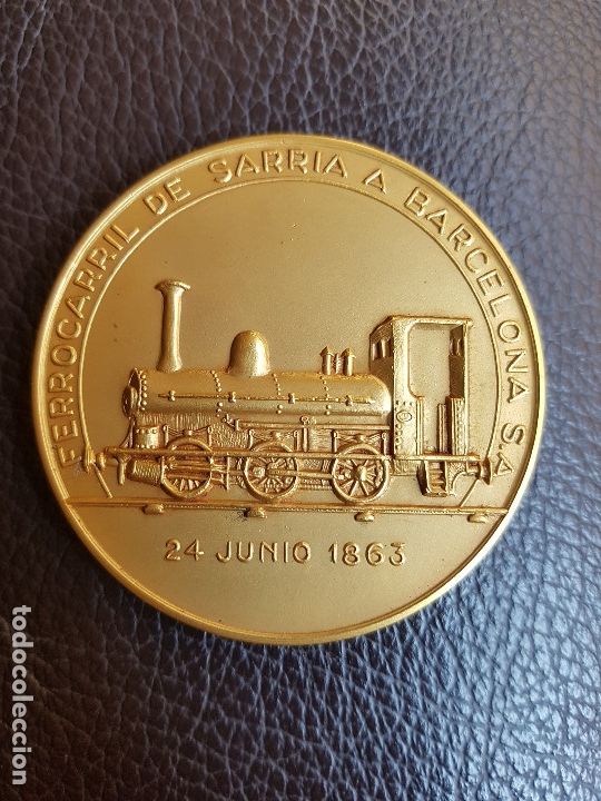 Trofeos y medallas: MEDALLA FERROCARRIL SARRIA-BARCELONA, CENTENARIO - Foto 1