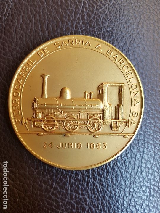 Trofeos y medallas: MEDALLA FERROCARRIL SARRIA-BARCELONA, CENTENARIO - Foto 3