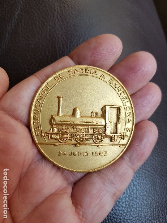Trofeos y medallas: MEDALLA FERROCARRIL SARRIA-BARCELONA, CENTENARIO - Foto 5