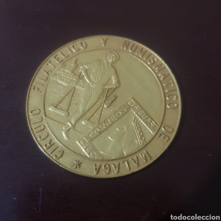 Trofeos y medallas: CIRCULO FILATELICO Y NUMISMATICO DE MALAGA 1970 - Foto 1