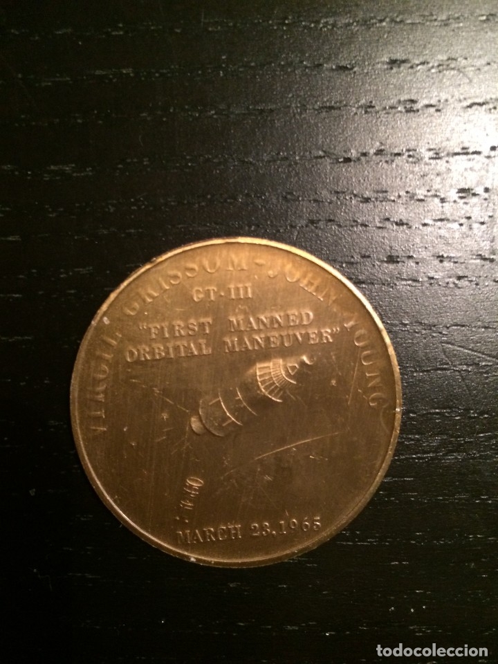 Trofeos y medallas: MONEDA CONMEMORATIVA PROYECTO G&Eacute;MINIS (PROJECT GEMINI) NASA. - Foto 1