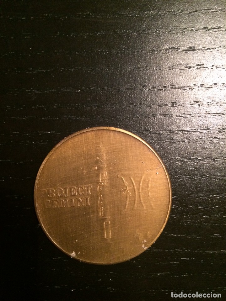 Trofeos y medallas: MONEDA CONMEMORATIVA PROYECTO G&Eacute;MINIS (PROJECT GEMINI) NASA. - Foto 2