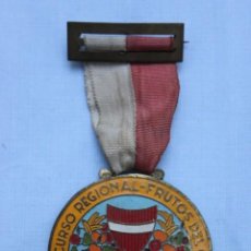 Trofeos y medallas: MEDALLA DE VALLS - V CONCURSO REGIONAL FRUTOS DEL CAMPO AÑOS 50 - CATEGORIA ORO. Lote 190082502