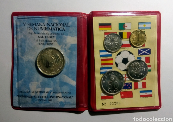 Trofeos y medallas: 1982. Cartera A.N.E. V Semana Nacional Numism&agrave;tica. - Foto 1