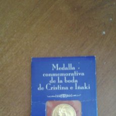 Trofeos y medallas: MEDALLA CONMEMORATIVA DE LA BODA DE LA INFANTA CRISTINA. Lote 199695955