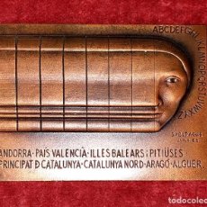 Trofeos y medallas: MEDALLA DEL CONGRÉS INTERNACIONAL DE LA LLENGUA CATALANA. SUBIRACHS. COBRE. ESPAÑA. 1986