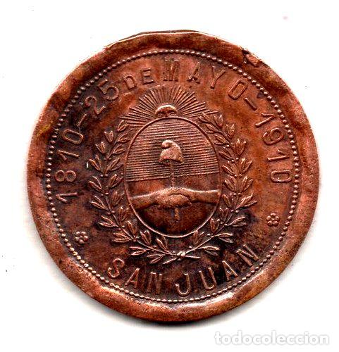 Trofeos y medallas: medalla san juan centenario 1910 - Foto 1