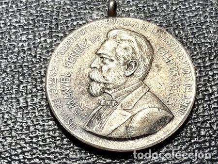 Trof&eacute;us e medalhas: medalla dr manuel ferraz de campos salles ano 1900 lote a87