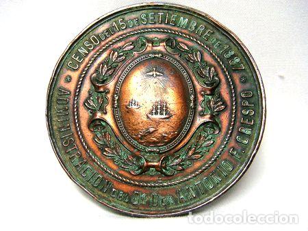 Trofeos y medallas: medalla censo de la capital 1897 - Foto 1